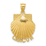 Cargar imagen en el visor de la galería, 14k Yellow Gold Cancun Mexico Scallop Shell Clamshell Seashell Pendant Charm