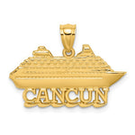 Ladda upp bild till gallerivisning, 14k Yellow Gold Cancun Mexico Cruise Ship Travel Vacation Pendant Charm