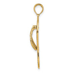 이미지를 갤러리 뷰어에 로드 , 14k Yellow Gold Flip Flop Slipper Sandal Palm Tree Beach Sun Pendant Charm