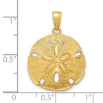 Load image into Gallery viewer, 14k Yellow Gold Sand Dollar Pendant Charm