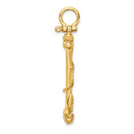 Ladda upp bild till gallerivisning, 14k Yellow Gold Anchor Rope 3D Large Pendant Charm