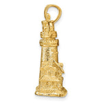 Load image into Gallery viewer, 14k Yellow Gold Cape Cod Lighthouse 3D Pendant Charm