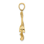 Ladda upp bild till gallerivisning, 14k Yellow Gold Anchor Rope 3D Pendant Charm