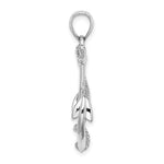 Ladda upp bild till gallerivisning, 14k White Gold Anchor Rope 3D Pendant Charm