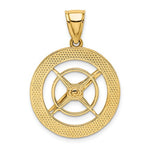 Indlæs billede til gallerivisning 14k Yellow Gold Movable Nautical Compass Medallion Pendant Charm