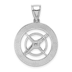 Afbeelding in Gallery-weergave laden, 14k White Gold Movable Nautical Compass Medallion Pendant Charm