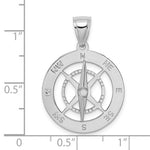 Afbeelding in Gallery-weergave laden, 14k White Gold Movable Nautical Compass Medallion Pendant Charm