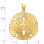 Load image into Gallery viewer, 14k Yellow Gold Sand Dollar Large Pendant Charm