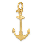 画像をギャラリービューアに読み込む, 14k Yellow Gold Anchor Shackle Textured 3D Pendant Charm