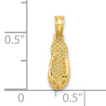 Load image into Gallery viewer, 14k Yellow Gold Jamaica Small Flip Flop Sandal Slipper Pendant Charm