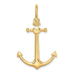 画像をギャラリービューアに読み込む, 14k Yellow Gold Anchor Shackle Bail 3D Nautical Pendant Charm