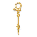 画像をギャラリービューアに読み込む, 14k Yellow Gold Anchor Shackle Bail 3D Pendant Charm
