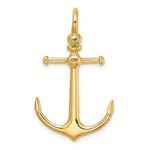 画像をギャラリービューアに読み込む, 14k Yellow Gold Anchor Shackle Bail 3D Pendant Charm