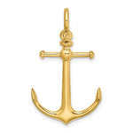画像をギャラリービューアに読み込む, 14k Yellow Gold Anchor Shackle Bail 3D Pendant Charm
