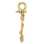 画像をギャラリービューアに読み込む, 14k Yellow Gold Anchor Rope Shackle 3D Pendant Charm