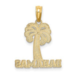 Charger l'image dans la galerie, 14k Yellow Gold Bahamas Palm Tree Travel Vacation Pendant Charm