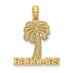 Charger l'image dans la galerie, 14k Yellow Gold Bahamas Palm Tree Travel Vacation Pendant Charm