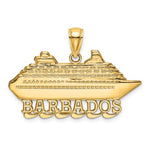 画像をギャラリービューアに読み込む, 14k Yellow Gold Barbados Cruise Ship Travel Pendant Charm