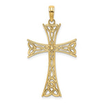 Lade das Bild in den Galerie-Viewer, 14k Yellow Gold Celtic Knot Cross Pendant Charm