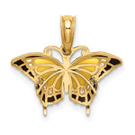 Charger l'image dans la galerie, 14k Yellow Gold with Enamel Butterfly Small Pendant Charm