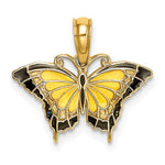 Charger l'image dans la galerie, 14k Yellow Gold with Enamel Butterfly Small Pendant Charm