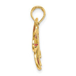 Kép betöltése a galériamegjelenítőbe: 14k Yellow Gold with Enamel Butterfly Pendant Charm