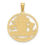 Afbeelding in Gallery-weergave laden, 14k Yellow Gold Bahamas Crest Coat of Arms Circle Pendant Charm