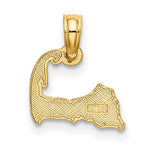 Load image into Gallery viewer, 14k Yellow Gold Cape Cod Island Map Pendant Charm