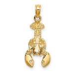 Load image into Gallery viewer, 14k Yellow White Gold Two Tone Lobster Moveable Pendant Charm