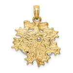 Indlæs billede til gallerivisning 14k Yellow White Gold Christmas Bells Holiday Pendant Charm