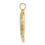 Lataa kuva Galleria-katseluun, 14K Yellow Gold Rhodium Madre Heart Pendant Charm