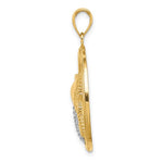 Carica l'immagine nel visualizzatore di Gallery, 14k Yellow Gold Rhodium Seahorse Starfish Clam Scallop Shell Beach Ocean Sea Pendant Charm