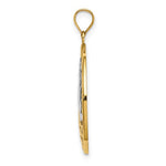 Load image into Gallery viewer, 14k Yellow Gold Rhodium Sunset Water Seagulls Beach Ocean Sea Pendant Charm