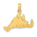 Lade das Bild in den Galerie-Viewer, 14k Yellow Gold Martha's Vineyard Island Map Pendant Charm