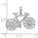 Lataa kuva Galleria-katseluun, 14k White Gold Bicycle Pendant Charm