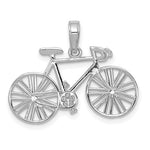Lataa kuva Galleria-katseluun, 14k White Gold Bicycle Pendant Charm