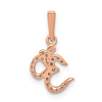 Load image into Gallery viewer, 14k Rose Gold 1/10 CTW Genuine Diamond Om Symbol Pendant Charm