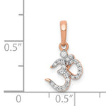 Load image into Gallery viewer, 14k Rose Gold 1/10 CTW Genuine Diamond Om Symbol Pendant Charm