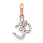 Load image into Gallery viewer, 14k Rose Gold 1/10 CTW Genuine Diamond Om Symbol Pendant Charm