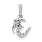 Lade das Bild in den Galerie-Viewer, 14k White Gold 1/10 CTW Genuine Diamond Om Symbol Pendant Charm