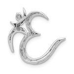 이미지를 갤러리 뷰어에 로드 , 14k White Gold 3/8 CTW Genuine Diamond Om Symbol Chain Slide Pendant Charm
