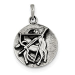 Load image into Gallery viewer, Sterling Silver Zodiac Horoscope Sagittarius Antique Finish Pendant Charm
