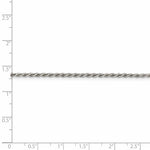 Load image into Gallery viewer, Sterling Silver 1.75mm Rhodium Plated Diamond Cut Rope Necklace Pendant Chain