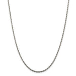 Load image into Gallery viewer, Sterling Silver 2.25mm Rhodium Plated Diamond Cut Rope Necklace Pendant Chain