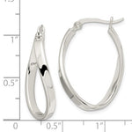 Carica l'immagine nel visualizzatore di Gallery, Sterling Silver Twisted Hoop Earrings 27mm x 20mm