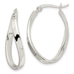 Carica l'immagine nel visualizzatore di Gallery, Sterling Silver Twisted Hoop Earrings 27mm x 20mm