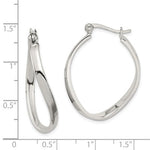Carica l'immagine nel visualizzatore di Gallery, Sterling Silver Twisted Hoop Earrings 32mm x 24mm