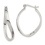 Carica l'immagine nel visualizzatore di Gallery, Sterling Silver Twisted Hoop Earrings 32mm x 24mm