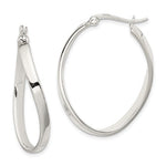 Carica l'immagine nel visualizzatore di Gallery, Sterling Silver Twisted Hoop Earrings 31mm x 25mm