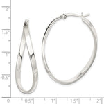 Carica l'immagine nel visualizzatore di Gallery, Sterling Silver Twisted Hoop Earrings 40mm x 30mm